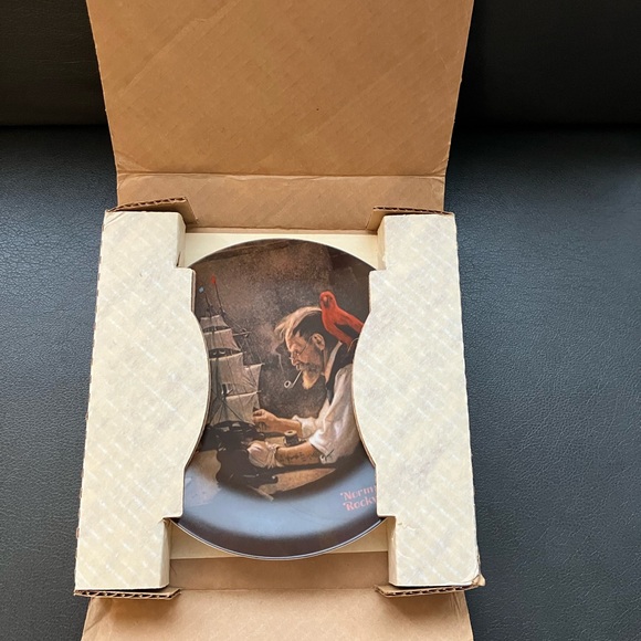 2/$50 Vintage Collector Plate Norman Rockwell The Ship Builder 1980 Authentic - Picture 8 of 8